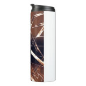 Bruin en Zwart Hoekig Abstract Thermosbeker (Geroteerd rechts)