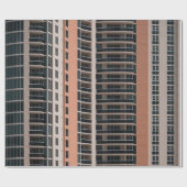 Bruin en zwart hoogstaand gebouw cadeaupapier (Vlak)