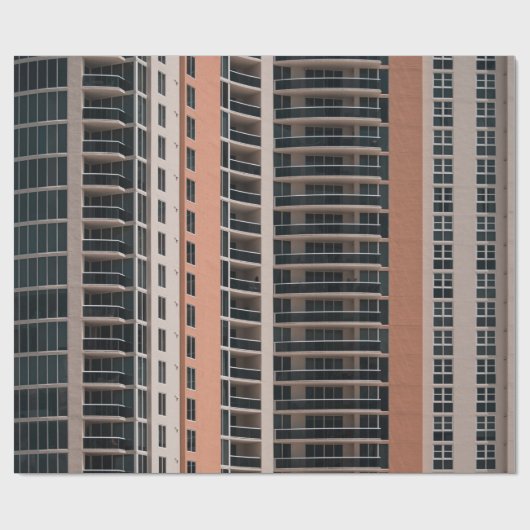 Bruin en zwart hoogstaand gebouw cadeaupapier (Vlak)