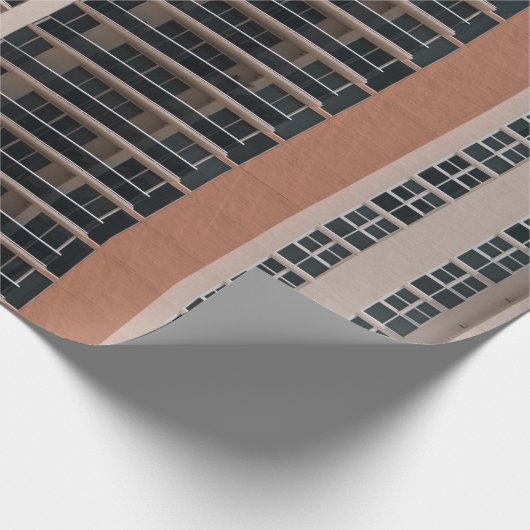 Bruin en zwart hoogstaand gebouw cadeaupapier (Hoek)