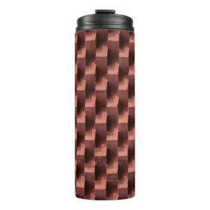 Bruin en zwart houten bord thermosbeker