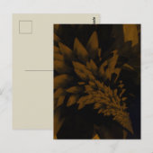 Bruin en zwart in bloei briefkaart (Voorkant / Achterkant)