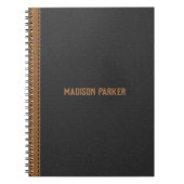 Bruin en zwart leder notitieboek (Voorkant)