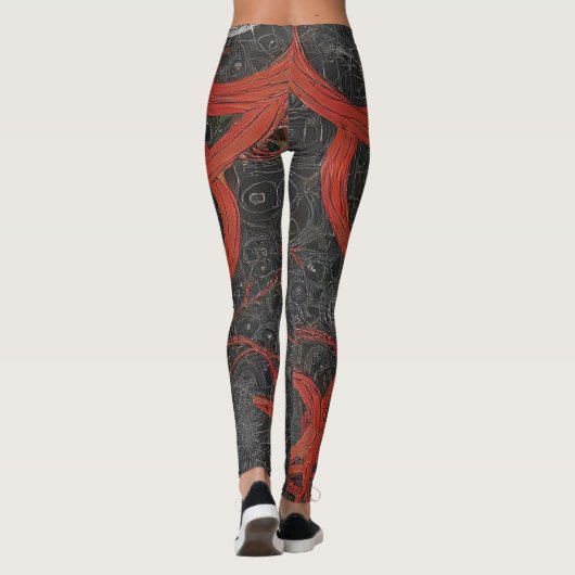 Bruin en Zwart Leggings (Achterkant)