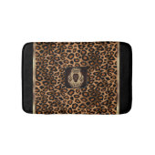 Bruin en zwart luipatroon met luienkop badmat (Voorkant)