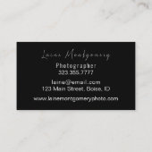 Bruin en zwart met gouden rand visitekaartje (Achterkant)