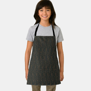 Bruin en zwart minimalistisch boho pijlpatroon schort