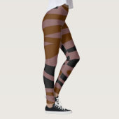 Bruin en zwart neon gestreept leggings (Rechts)