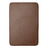Bruin en zwart poka — Dots Large Bath Mat (Voorkant Verticaal)