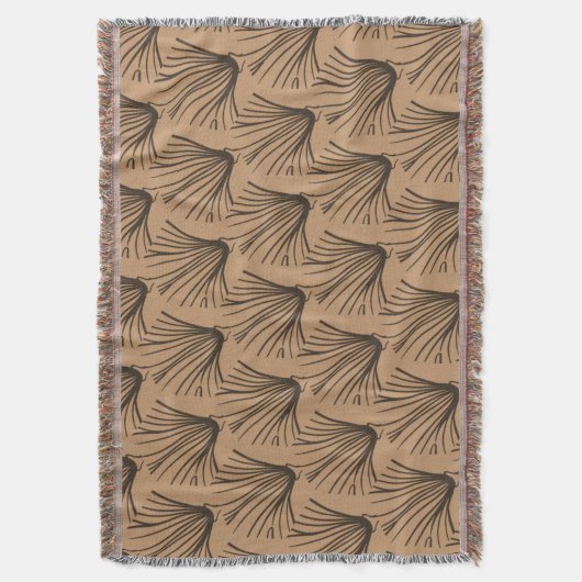 Bruin en Zwart Rustiek Deken (Voorkant Verticaal)