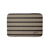 Bruin en zwart strepen patroon gepersonaliseerd badmat (Voorkant)