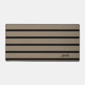 Bruin en zwart strepen patroon gepersonaliseerd bureaumat (Voorkant)