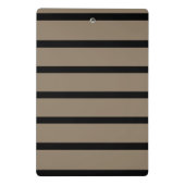 Bruin en zwart strepen patroon gepersonaliseerd mini klembord (Achterkant)