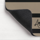 Bruin en zwart strepen patroon gepersonaliseerd muismat (Hoek)