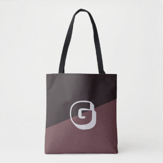 Bruin en zwart tote bag