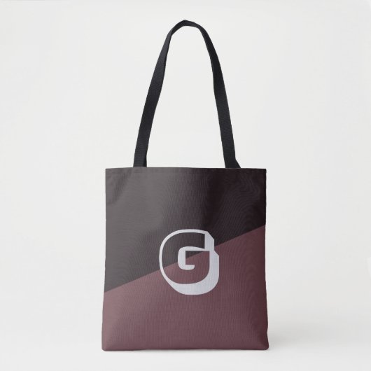 Bruin en zwart tote bag (Voorkant)