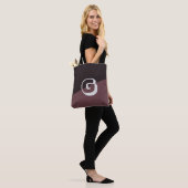 Bruin en zwart tote bag (Op model)