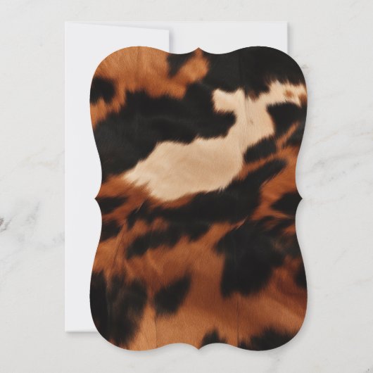 Bruin en Zwart Western Koeienhuid Kaart (Achterkant)
