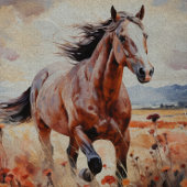 Bruin en Zwart Wild Paard Decoupage Tissuepapier