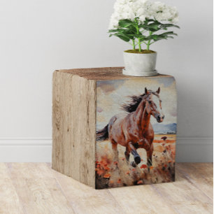 Bruin en Zwart Wild Paard Decoupage Tissuepapier