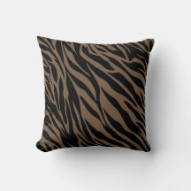 Bruin en zwart zebraprint