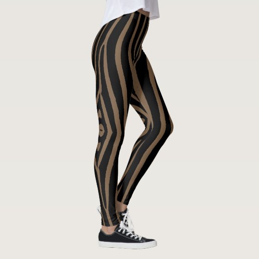 Bruin en zwart zebraprint leggings (Rechts)