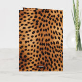 Bruin en zwarte cheeta dierenprint kaart (Achterkant)