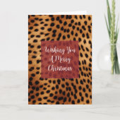 Bruin en zwarte cheeta dierenprint kaart (Voorkant)