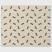 Bruin en Zwarte Hond Botten Pet Gift Wrap Cadeaupapier (Vlak)