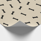 Bruin en Zwarte Hond Botten Pet Gift Wrap Cadeaupapier (Hoek)