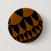 Bruin- en zwarte schalen ronde button 5,7 cm (Voorkant)
