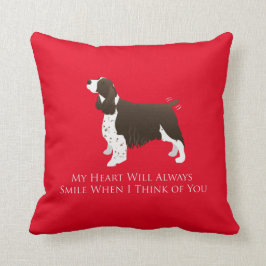 Bruin Engels Springer Spaniel Pet Memorial Pillow Kussen