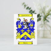 Bruin (Engels) wapenschild Briefkaart (Staand voorkant)