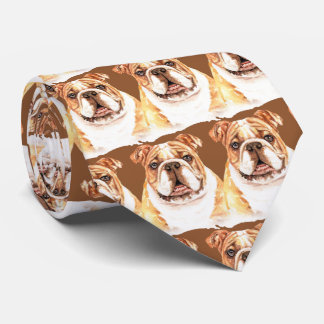 Bruin Engelse Bulldog Stropdas