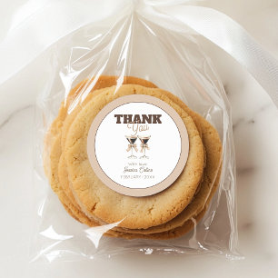 Bruin Espresso Martini 30e verjaardag Dank u Ronde Sticker