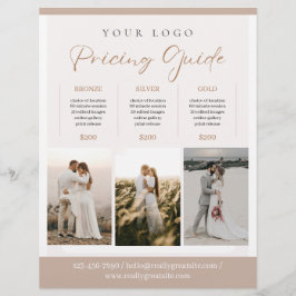 Bruin esthetisch elegante minimalistische fotograa flyer