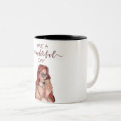 Bruin Esthetisch Meisje Inspiratie Mok (Voorkant rechts)