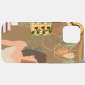 Bruin Esthetisch Vrouw Leesboek Case-Mate iPhone Case (Achterkant (horizontaal))