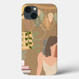 Bruin Esthetisch Vrouw Leesboek Case-Mate iPhone Case