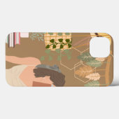 Bruin Esthetisch Vrouw Leesboek Case-Mate iPhone Case (Achterkant (horizontaal))