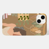 Bruin Esthetisch Vrouw Leesboek Case-Mate iPhone Case (Achterkant (horizontaal))