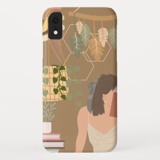 Bruin Esthetisch Vrouw Leesboek Case-Mate iPhone Case