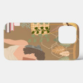 Bruin Esthetisch Vrouw Leesboek Case-Mate iPhone Case (Achterkant (horizontaal))