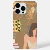 Bruin Esthetisch Vrouw Leesboek Case-Mate iPhone Case (Achterkant)