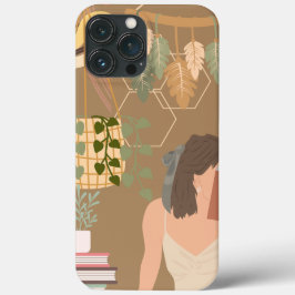 Bruin Esthetisch Vrouw Leesboek Case-Mate iPhone Case