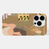 Bruin Esthetisch Vrouw Leesboek Case-Mate iPhone Case (Achterkant (horizontaal))