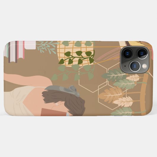 Bruin Esthetisch Vrouw Leesboek Case-Mate iPhone Case (Achterkant (horizontaal))