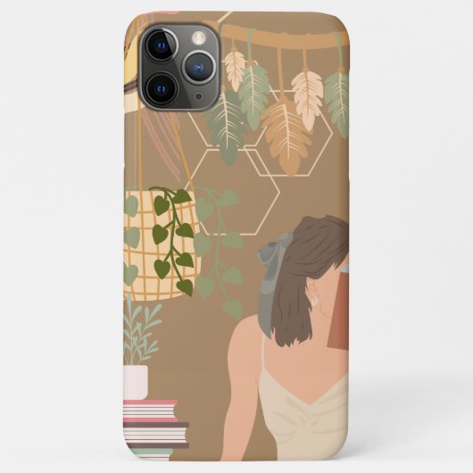 Bruin Esthetisch Vrouw Leesboek Case-Mate iPhone Case (Achterkant)