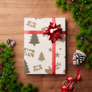  bruin esthetische Cadeaus en bomen Cadeaupapier