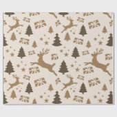  bruin esthetische Cadeaus en bomen Cadeaupapier (Vlak)